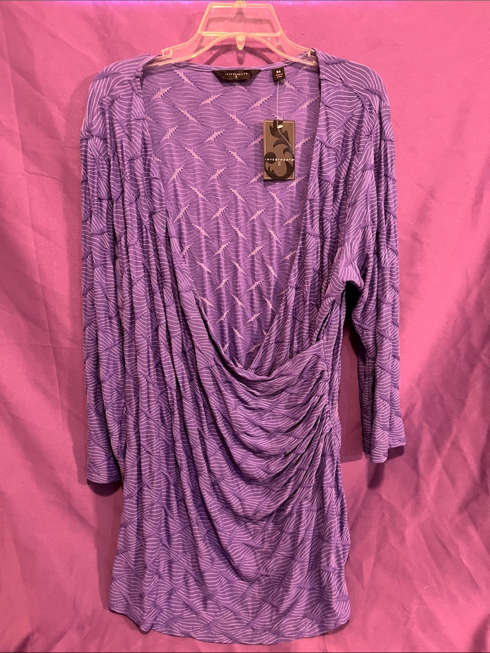 Investments Lilac Wave Knit Top